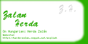 zalan herda business card